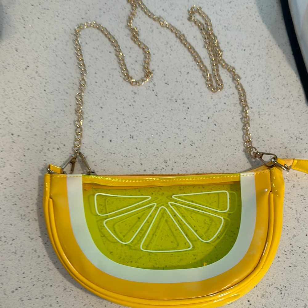 Lemon Slice Yellow Crossbody Bag
